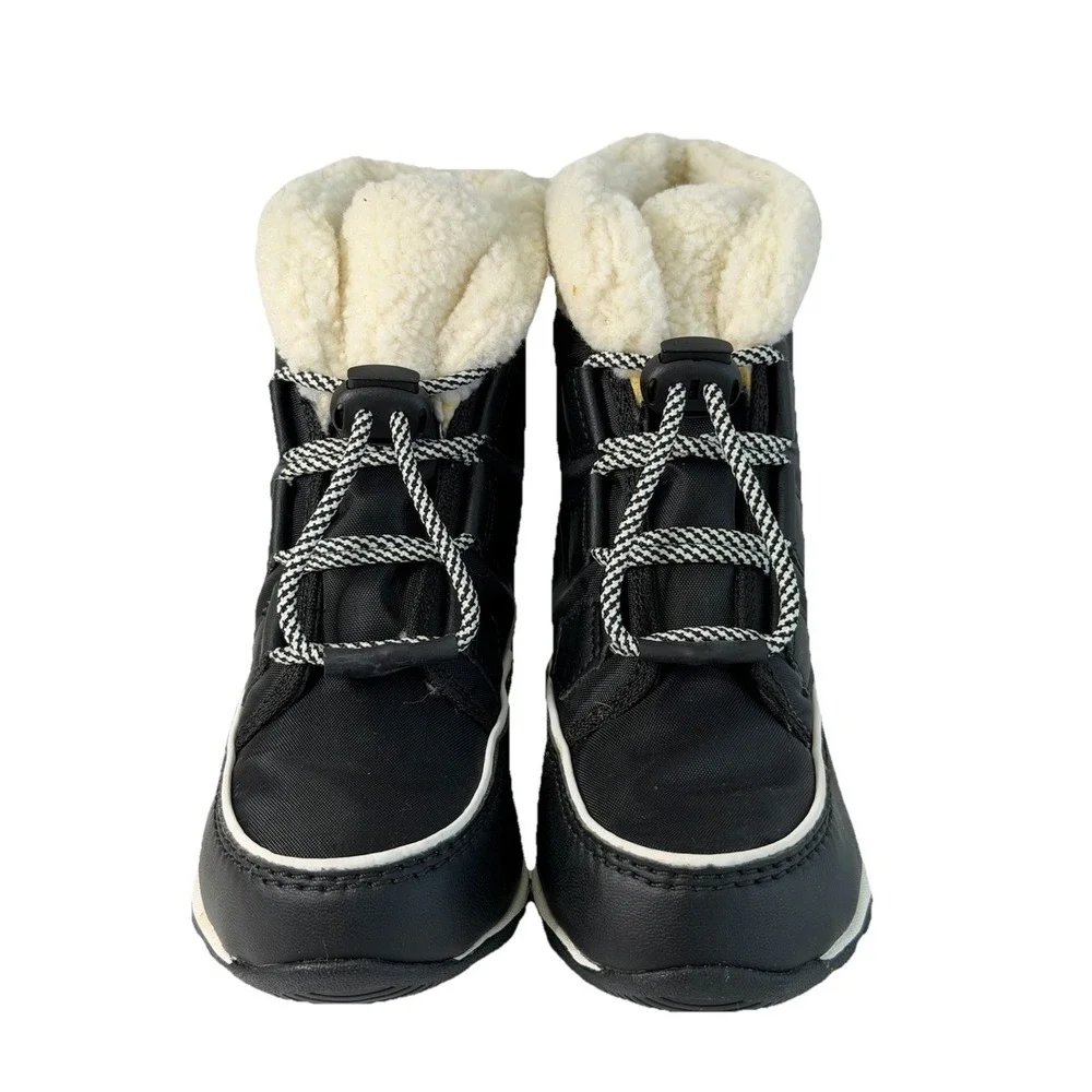 Sorel‎ Youth Unisex Whitney Carnival Sherpa Short Winter Boot Black size 1Y